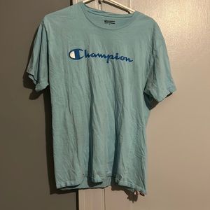 Blue champion tee shirt size m low price very affordable